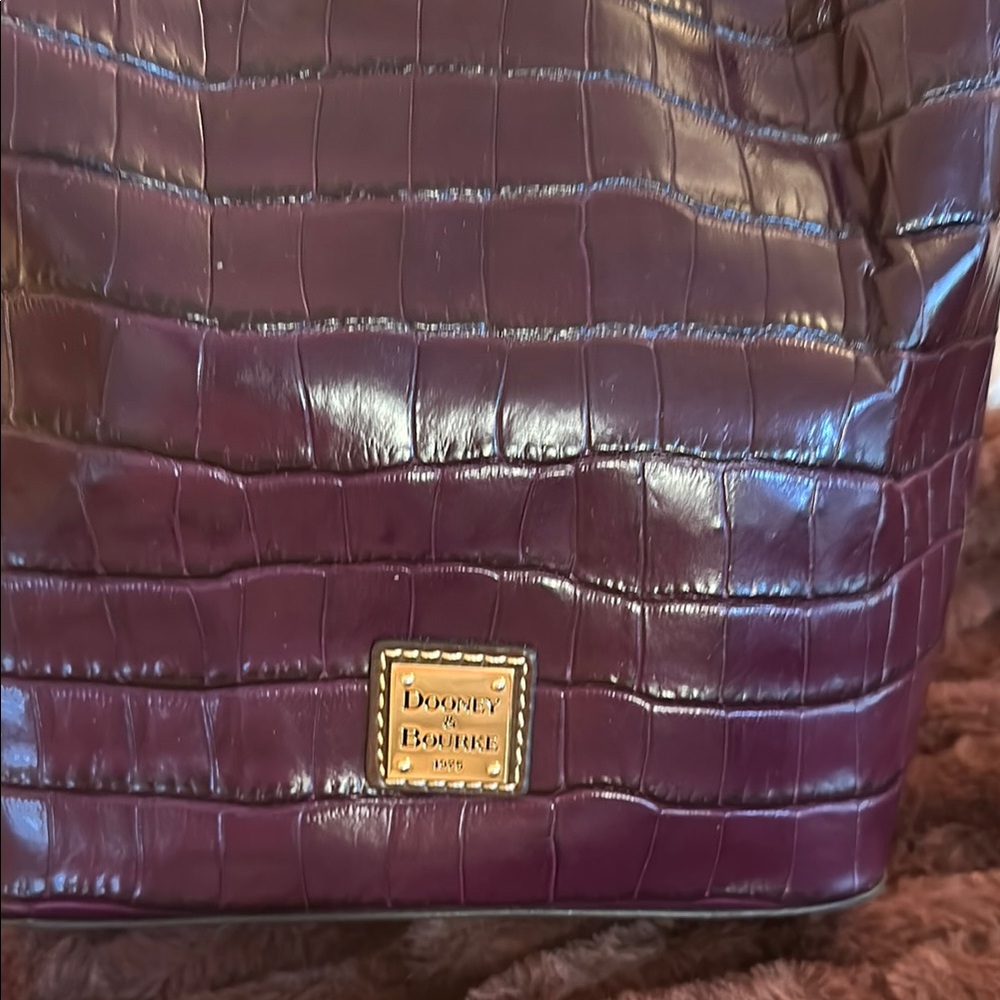 Dooney & Bourke Purple Croc-Embossed Women's Bag